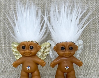 Angel Troll Doll, Baby Troll Doll, Angel Troll, Gold Angel Troll Doll, Silver Angel Troll Doll