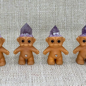 Troll Doll, Crystal Troll Doll, Amethyst Troll Doll, Amethyst Crystal Doll, Crystal Trolls, Spirit Dolls, Crystals, OOAK Troll Doll