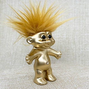 Gold Troll Doll, Gold Anniversary Troll Doll, Troll Art, Troll Doll, Limited Edition Troll Doll, OOAK Troll Doll