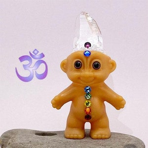 Troll Doll, Crystal Chakra Baby Troll Doll, Crystal Troll Doll, Chakra Crystal Doll, Crystal Trolls, Crystals, Chakra, LGBT, OOAK Troll Doll