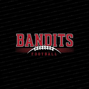 Bandit Football SVG // © SmalltownNEcreations 9.1.24