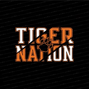 Tiger Nation SVG // © SmalltownNEcreations 10.24.21