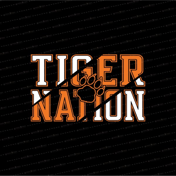 Tiger Nation SVG // © SmalltownNEcreations 10.24.21