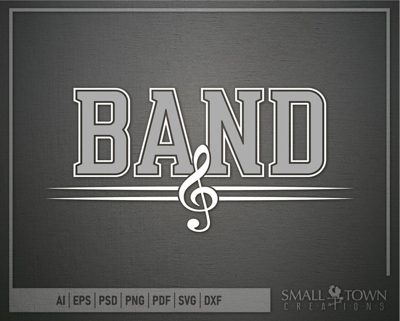 Band Band logo Band Music Musical Logo Musical Design | Etsy