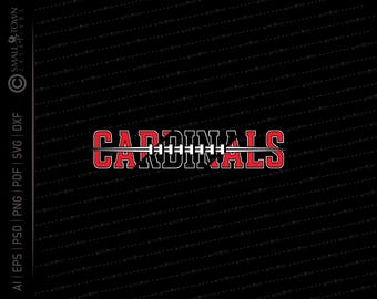 Cardinal Football SVG //  © SmalltownNEcreations 8.25.24