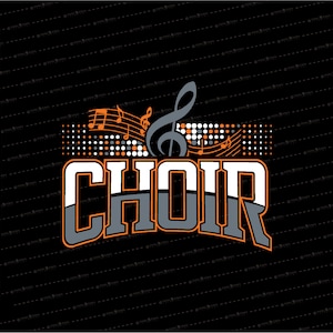 Choir SVG // Choir Singer // Singer // Treble Clef // Musical Logo // Music // © SmalltownNEcreations 2.23.22