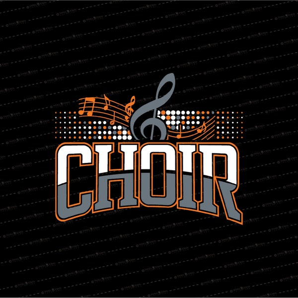 Choir SVG // Choir Singer // Singer // Treble Clef // Musical Logo // Music // © SmalltownNEcreations 2.23.22