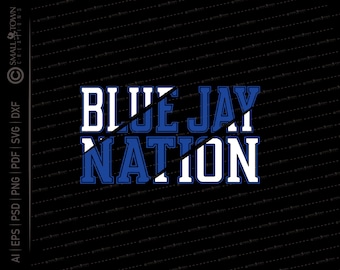 Blue Jay SVG // Blue Jay Nation SVG // Blue Jay Mascot // Team // Blue Jay // © SmalltownNEcreations 12.7.21