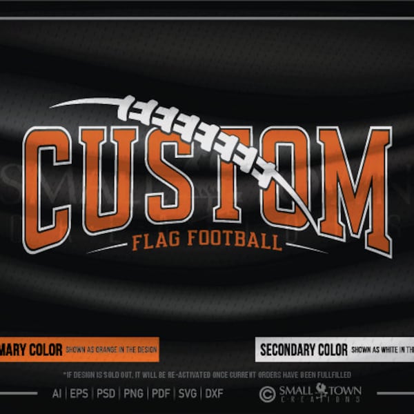 Custom Football Flag Etsy