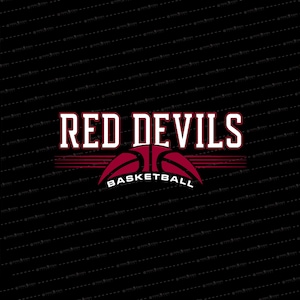 Red Devils Basketball SVG // © SmalltownNEcreations 10.6.24