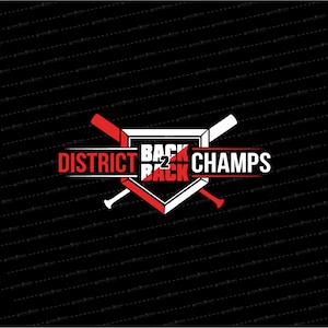 Back to Back District Champions SVG // © SmalltownNEcreations 6.20.23