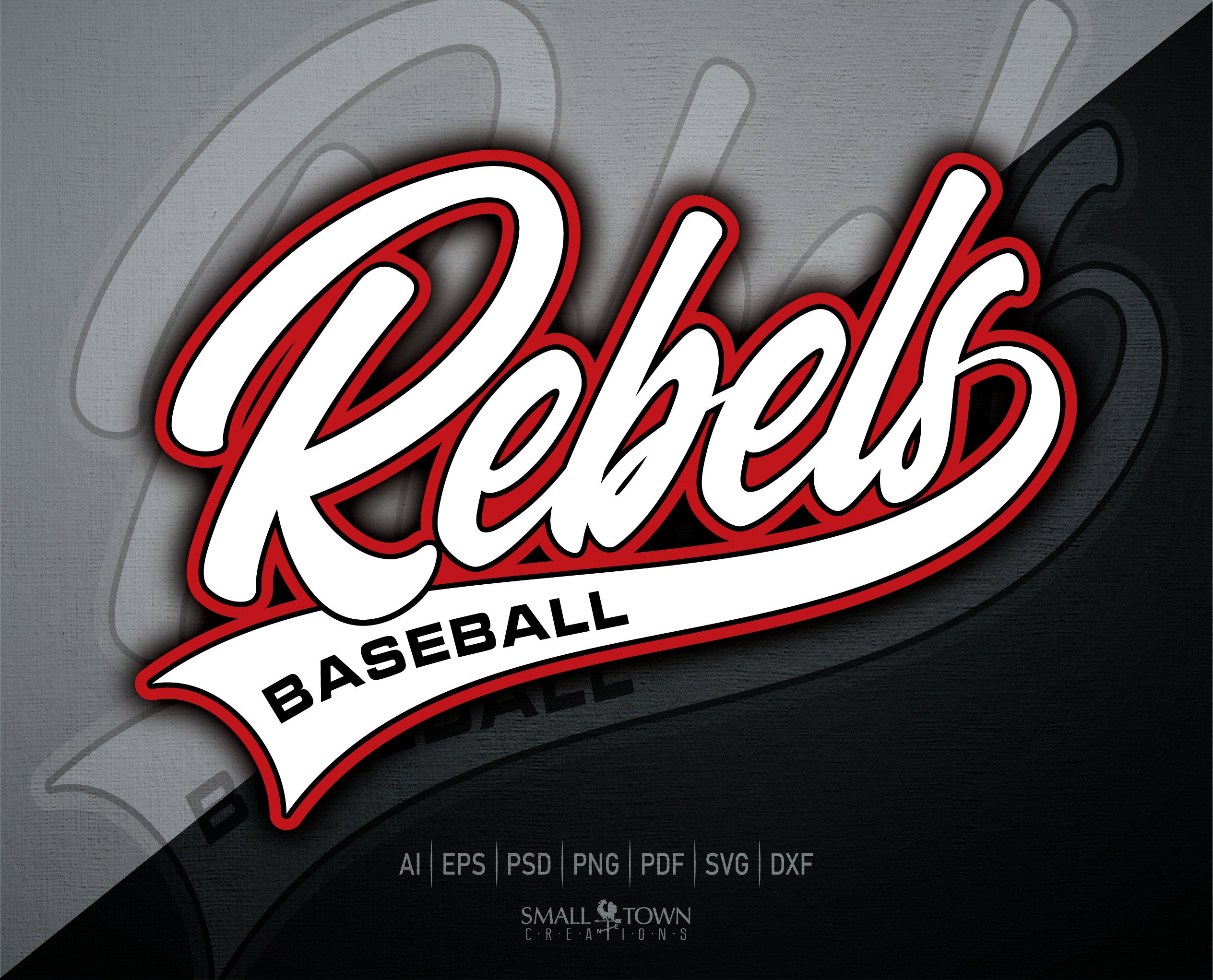 Rebel Rebel Baseball Baseball Baseball logo Team logo Etsy