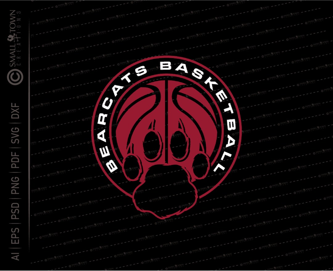 Basketball SVG // Bearcat Basketball // Paw Print // Basketball Mom