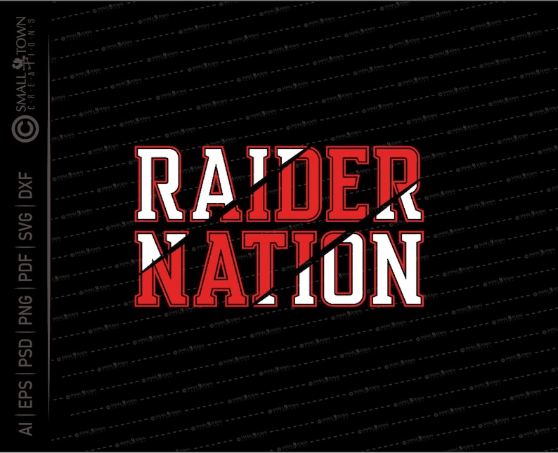 Raider Nation Script Raider Nation SVG // © Smalltownnecreations 7.18.23 - Etsy