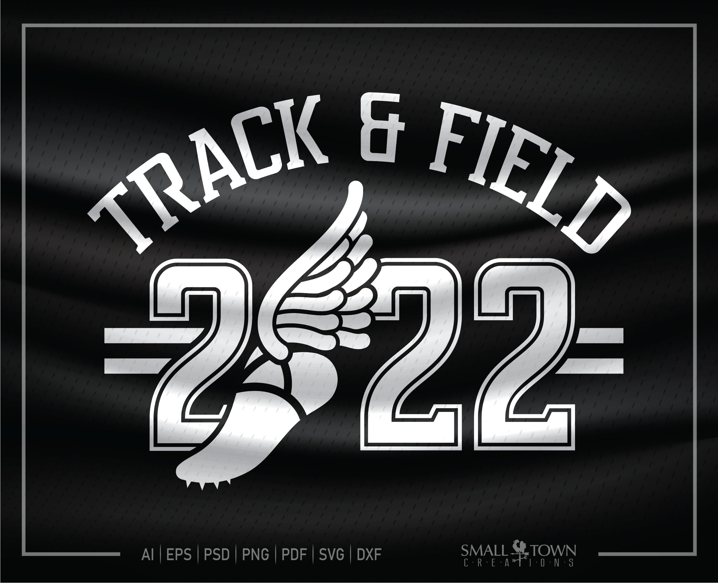 Track and Field SVG Track and Field Logo Winged Shoe Etsy