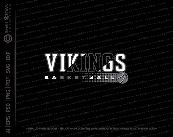 Viking Basketball SVG // © SmalltownNEcreations 10.19.25