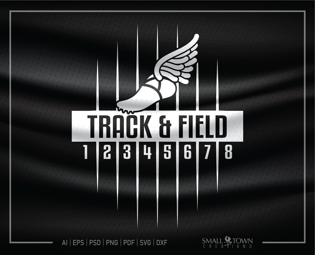 Track and Field SVG Track and Field Logo Winged Shoe Etsy