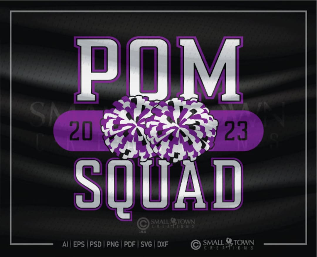 Pom Squad SVG // Pompom Squad SVG // Cheer Pom Squad // Cheer Etsy