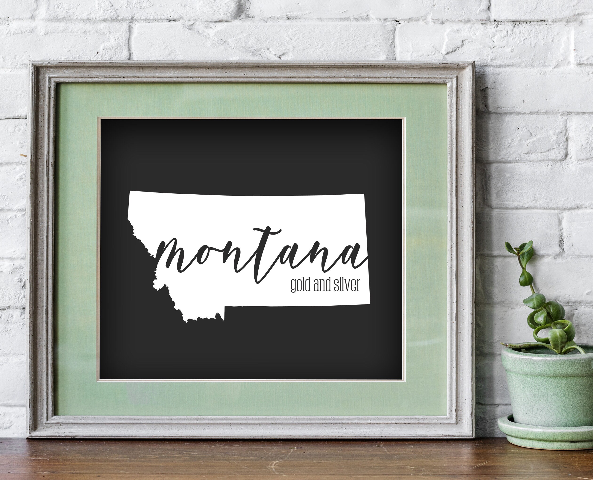 Montana Montana state Montana motto Gold and Silver Etsy