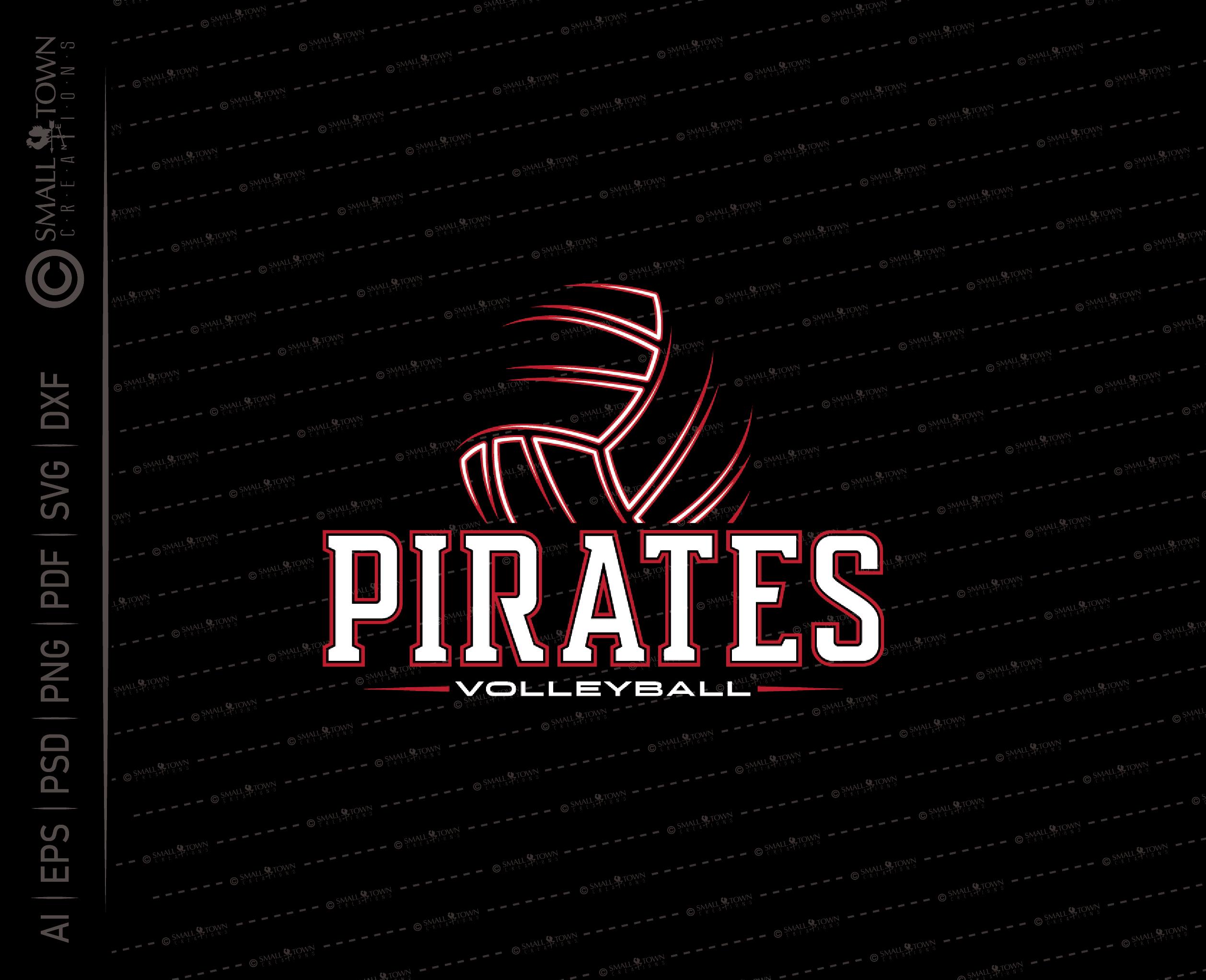 Pirate Volleyball SVG // © SmalltownNEcreations 8.18.22