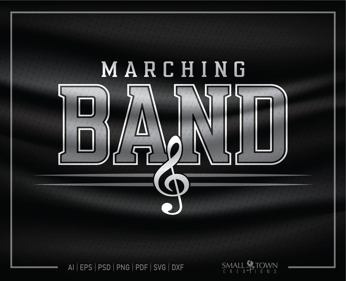 Marching Band Marching Band logo Band Music Musical Logo Etsy