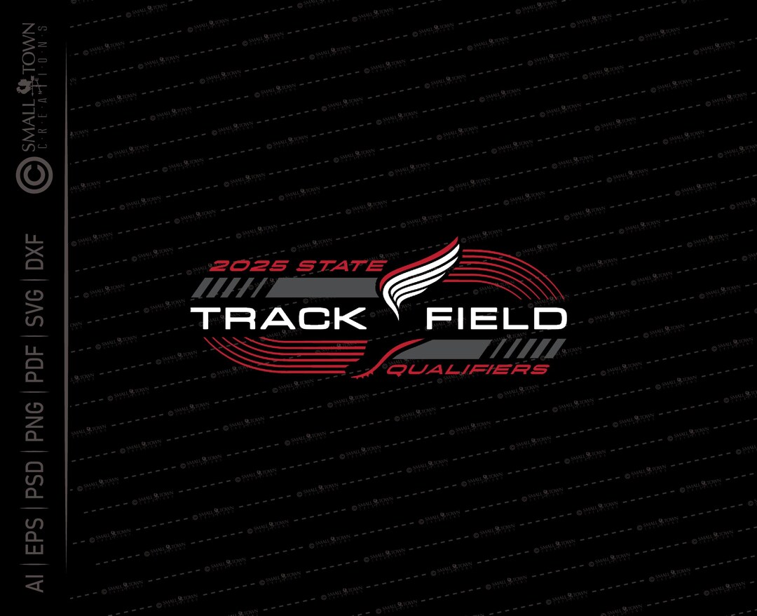 State Track and Field SVG // © Smalltownnecreations 2.26.25 - Etsy