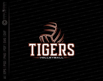 Tiger Volleyball SVG // © SmalltownNEcreations 6.12.22