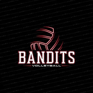 Bandit Volleyball SVG // © SmalltownNEcreations 9.1.24