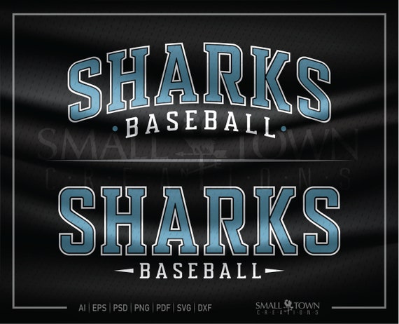 Shark SVG Shark Baseball SVG Baseball SVG Shark Mascot - Etsy