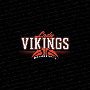 Lady Viking Basketball SVG // © SmalltownNEcreations 10.30.24