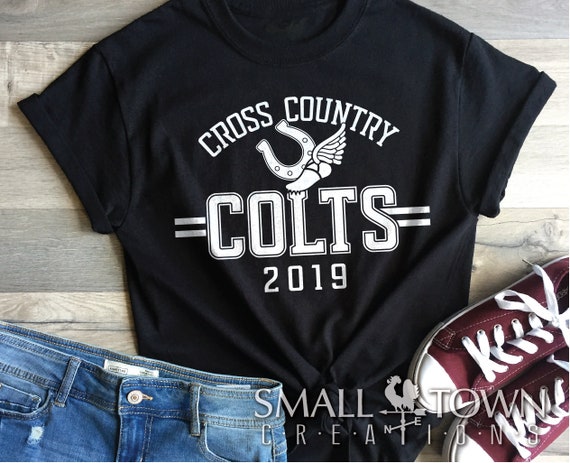 Colts Cross Country Colts Mascot Logo Horseshoe Cross Etsy