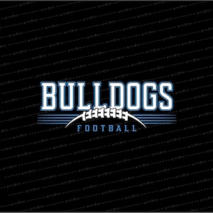Bulldog Football SVG //  © SmalltownNEcreations 8.5.22