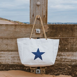 Recycled Sailcloth Beach Bag Star Design