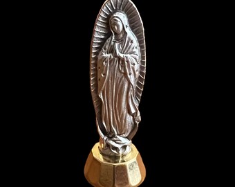 Virgin of Guadalupe Miniature Statue Dashboard Car Statue Made In Italy | Italian Rosary Parts