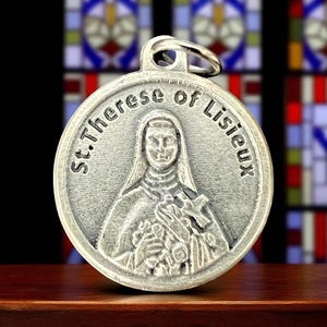 Saint Therese of Lisieux Catholic Medal | Carmelite Nun | The Little Flower | Rosary Findings  | Italian Rosary Parts