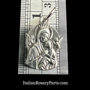 Our Lady of Perpetual Help Bracelet Charm Medal Italian Rosary Parts image 3