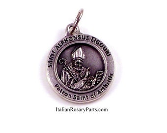 St Alphonsus Ligouri medal Patron Saint of Arthritis Sufferers | Italian Rosary Parts