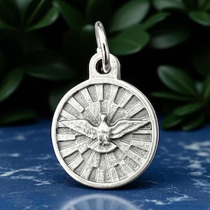 Holy Spirit Bracelet Medal Religious Charm | Italian Rosary Parts