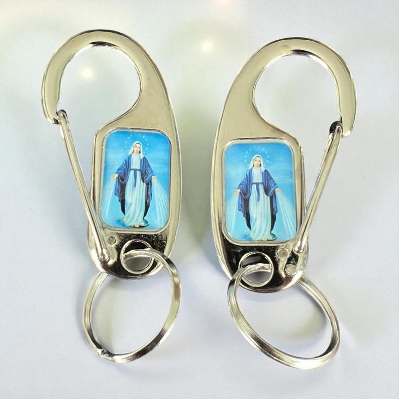 Saint Benedict or Miraculous Medal Rosary Clip: Priest Nun Gift, Italian Made Our Lady of Grace
