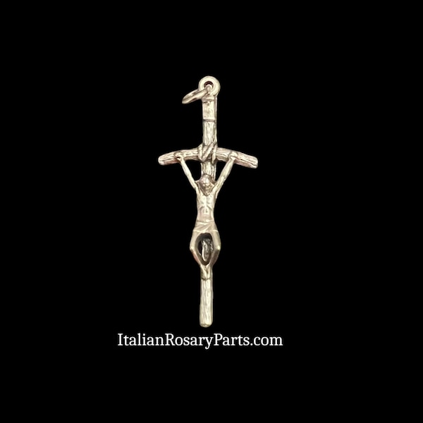 Papal Rosary Crucifix of Pope Saint John Paul II 1-1/2-Inches| Italian Rosary Parts