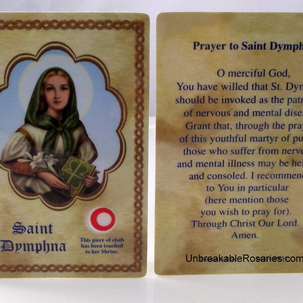 thumbnail image 2 of St. Dymphna Holy Relic Oil – 1 Oz – Handmade USA – With Laminated Prayer Card 2 of 5