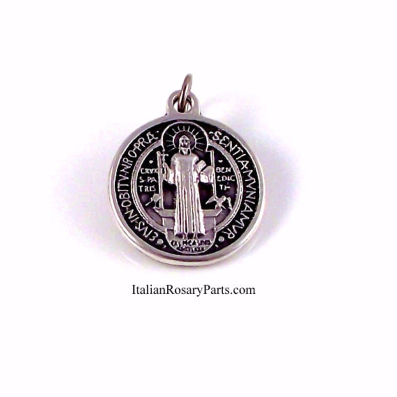 Saint Benedict Religious Medal Protection From Evil Italian Etsy