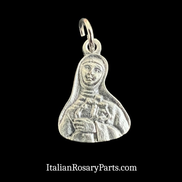 St Rita of Cascia Bracelet Charm Medal Patron of Impossible Cases, Difficult Marriages and Parenthood | Italian Rosary Parts