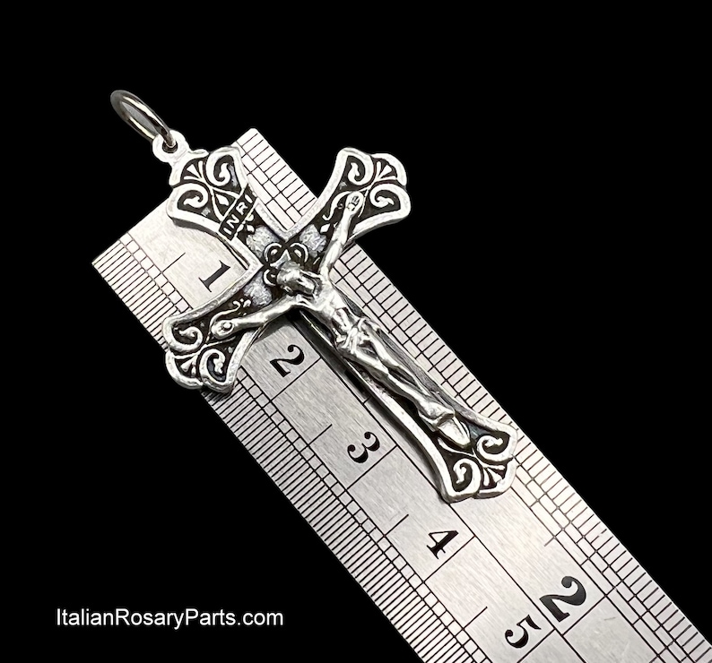 Flared Elegant Rosary Crucifix Italian Rosary Parts image 6