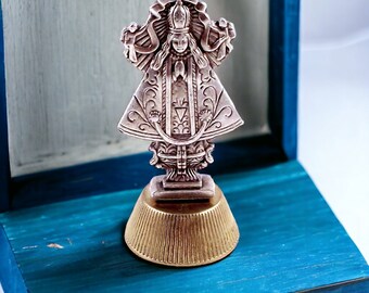 Virgin Mary Our Lady of San Juan de Los Lagos Miniature Catholic Statue, Adhesive Car Dashboard Statue, Nicho, Home Shrine Made In Italy