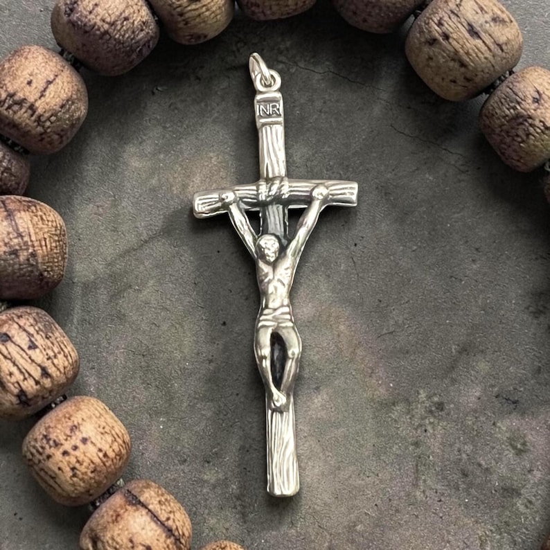 Large Papal Rosary Crucifix of Pope Saint John Paul II | Italian Rosary ...