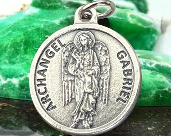 Saint Gabriel The Archangel Religious Medal With Prayer, Made In Italy