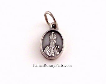 Saint Patrick of Ireland Religious Medal Bracelet Charm | Italian Rosary Parts