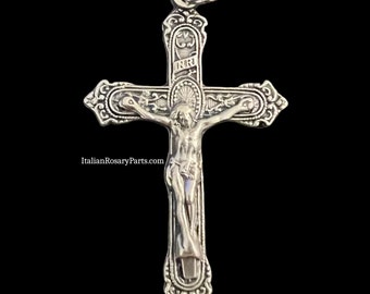 Deluxe Victorian Style Rosary Crucifix | Italian Rosary Parts Religious Supply