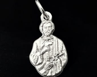 Zilveren medaille Sint-Jozef de werker: patroonheilige, Italiaanse rozenkransonderdelen
